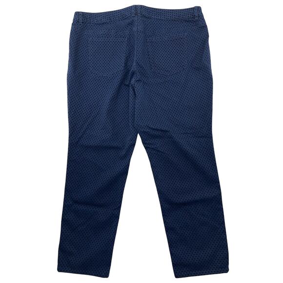 Style & Co Jeans Womens 24W Plus Indigo Black Polka Dot Slim Leg - Picture 2 of 6